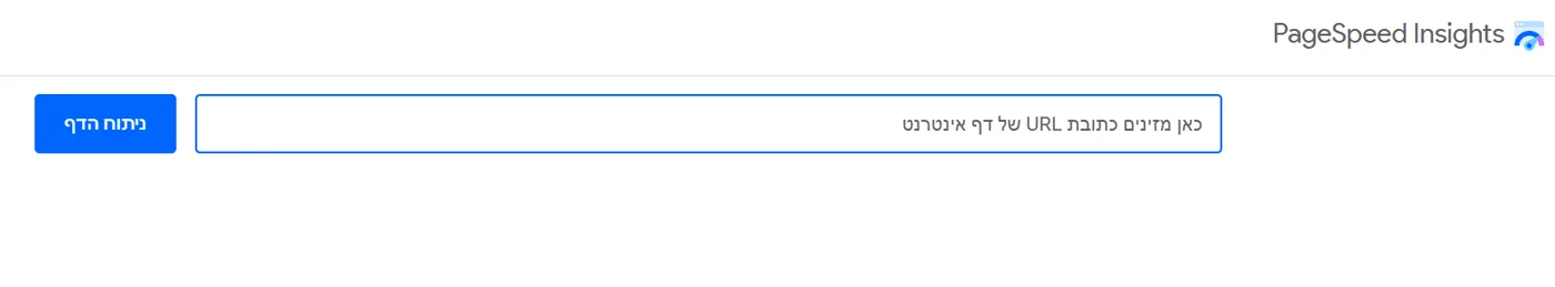 בדיקת מהירות אתר