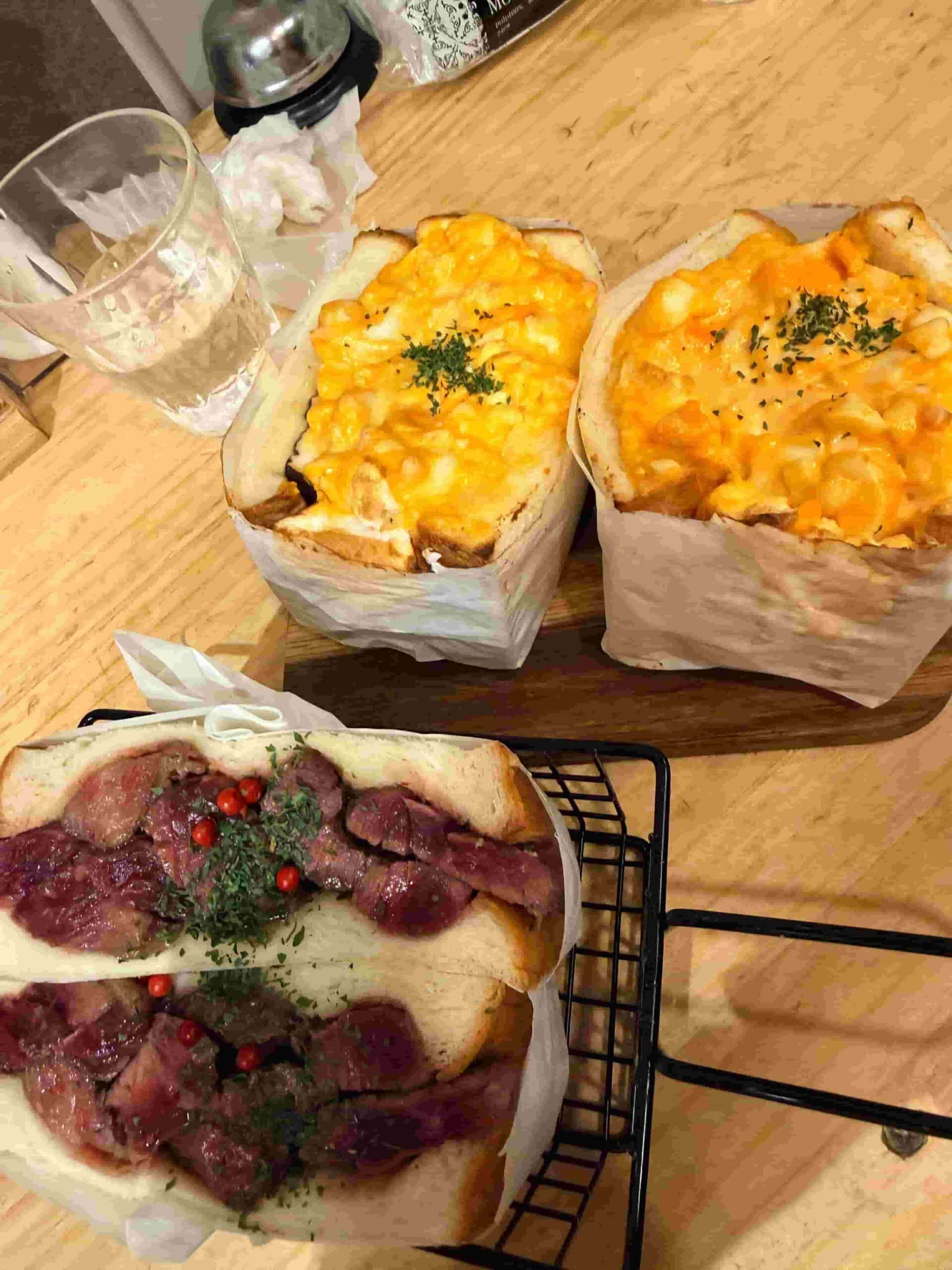 Dekasan - egg sando and wagyu sando